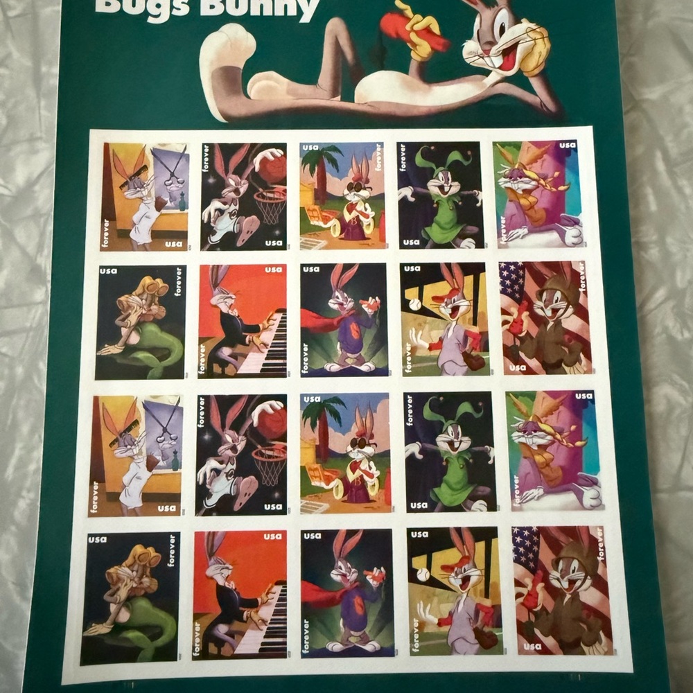 Bugs Bunny Collectible Stamp Sheet